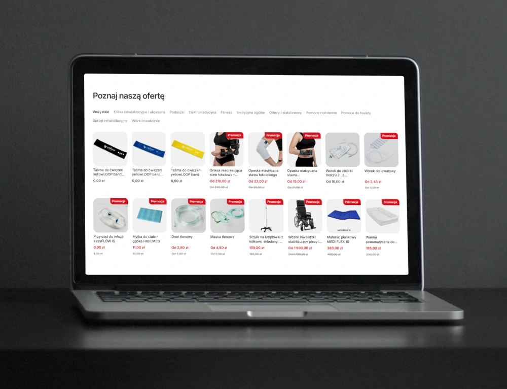 Strona internetowa 2 MacBook on Desk Mockup medyczna 1