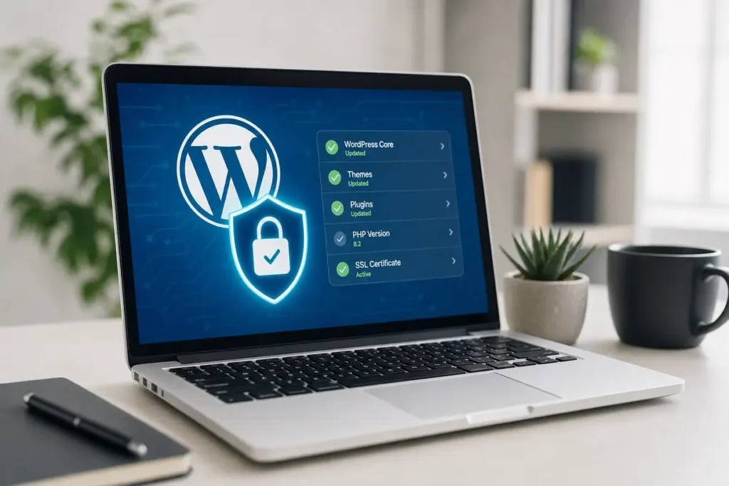 Bezpieczna strona WordPress z aktualizacjami i zabezpieczeniami