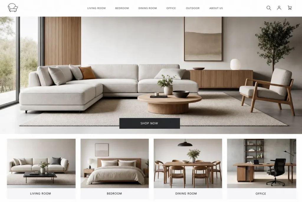 Strona WordPress dla producenta mebli