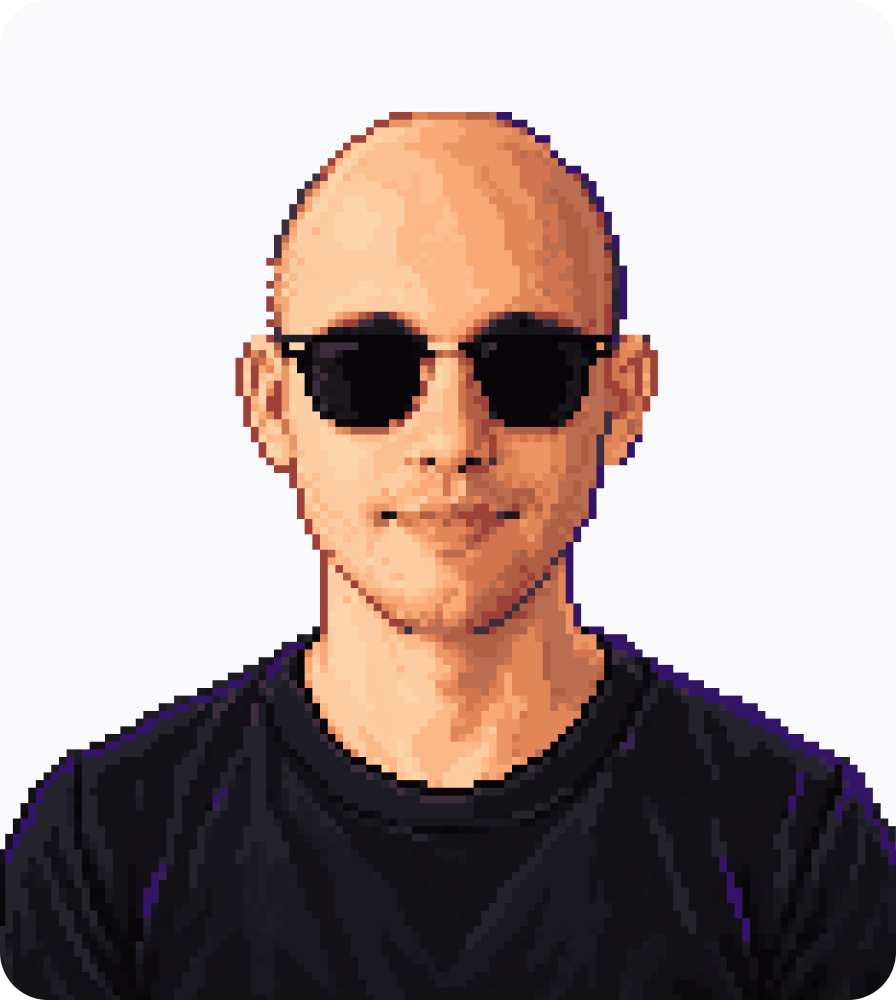 Filip Filipiak, portret w stylu pixel art