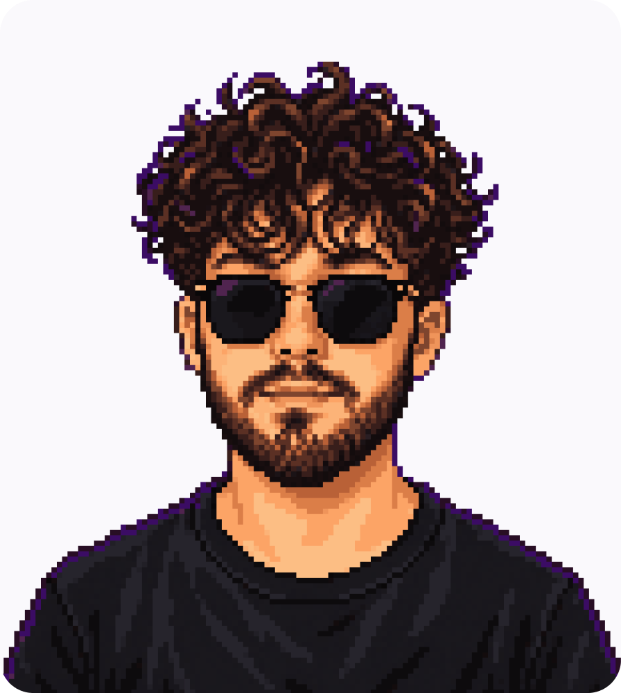 Piotr Przybytek, portret w stylu pixel art